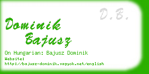 dominik bajusz business card